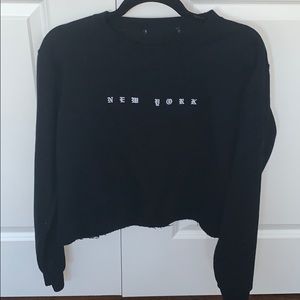 cropped sweatshirt